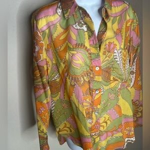 Zara 60s Vibe Cotton Blouse w/Toiletry Bag